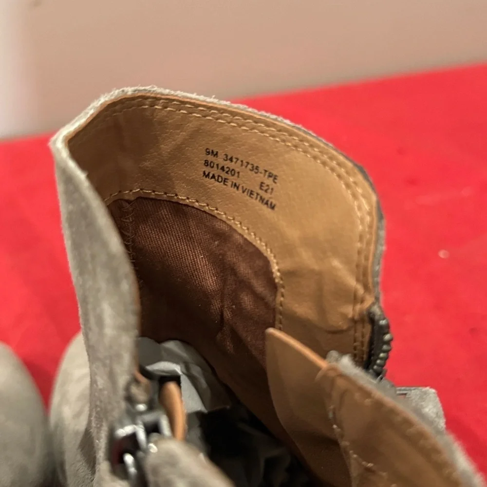 Frye Light Gray Suede Ankle Booties